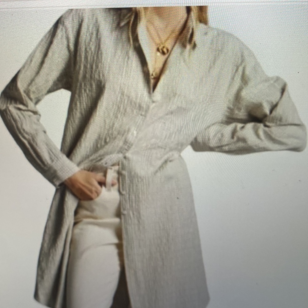 Maeve by Anthropology Button Down Tunic Shirt